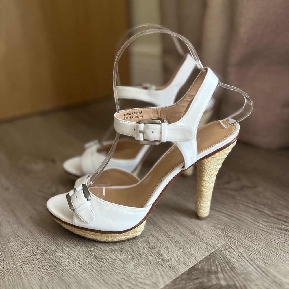Via Spiga heels, rope wrapped platform sandals